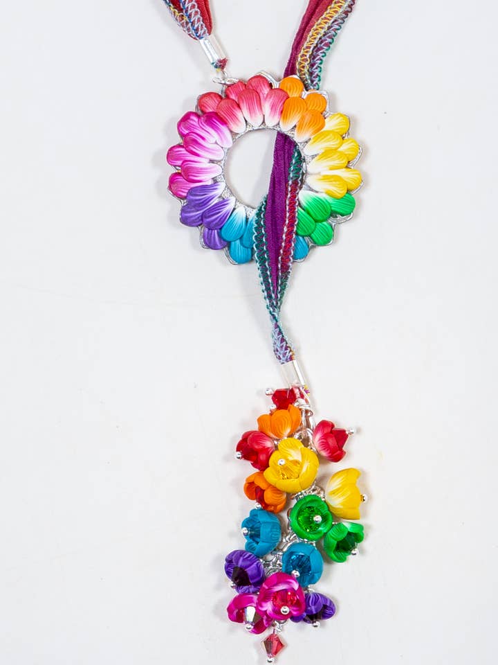 Tasseled Lariat - Pride Petals for wholesale by Petal Pushers by Janet Pitcher