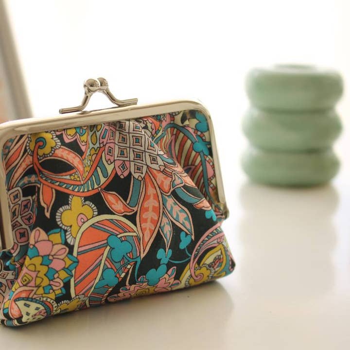 Black cashmere Ally wallet for wholesale by Sabrina Trefle