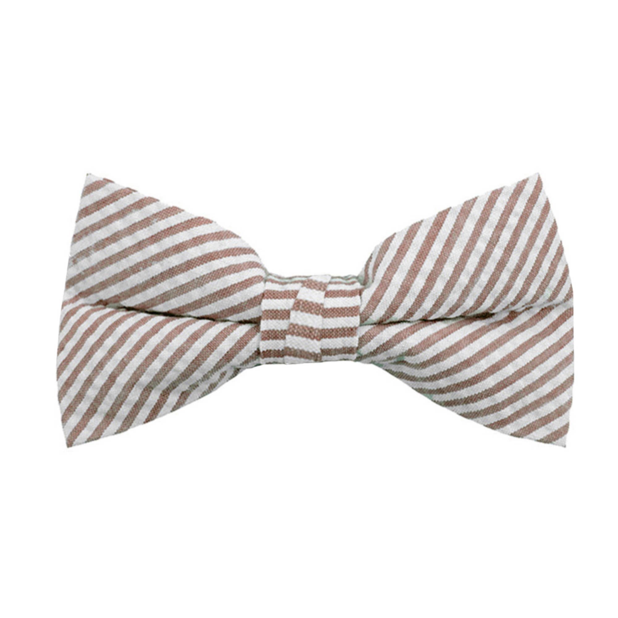 Jacob Alexander - Wholesale Bow Tie - Men's - Men's Seersucker Striped Bow Tie36