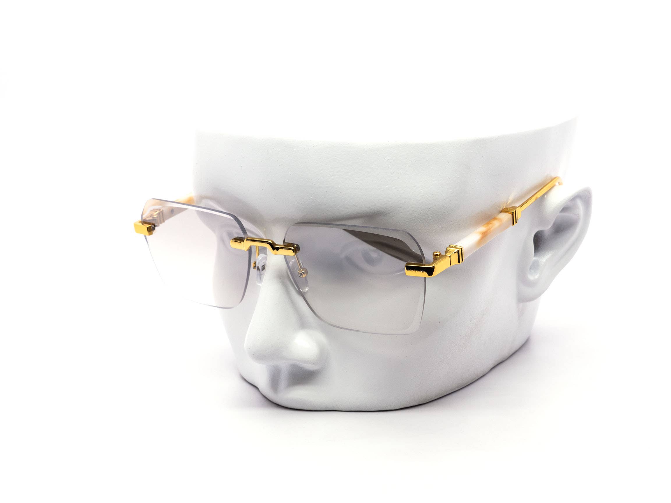 Still Friday - Wholesale Sunglasses - Unisex - Luxury Rimless Miter-Cut Gradient Lens Sunglasses2