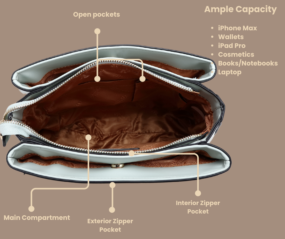 Brangio (Italy) Company Inc. - Wholesale Rugzak - Dames - Brangio Italië Elegante Chevron Vegan Leren Rugzak5