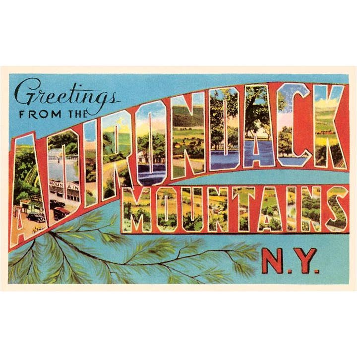 Magnet NS-221 Greetings from Adirondack Mountains, New York for wholesale by Found Image Press