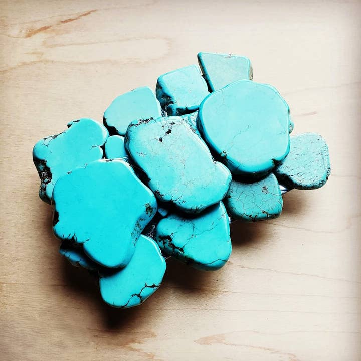 Large Turquoise Slab Belt Buckle 901f for wholesale by The Jewelry Junkie