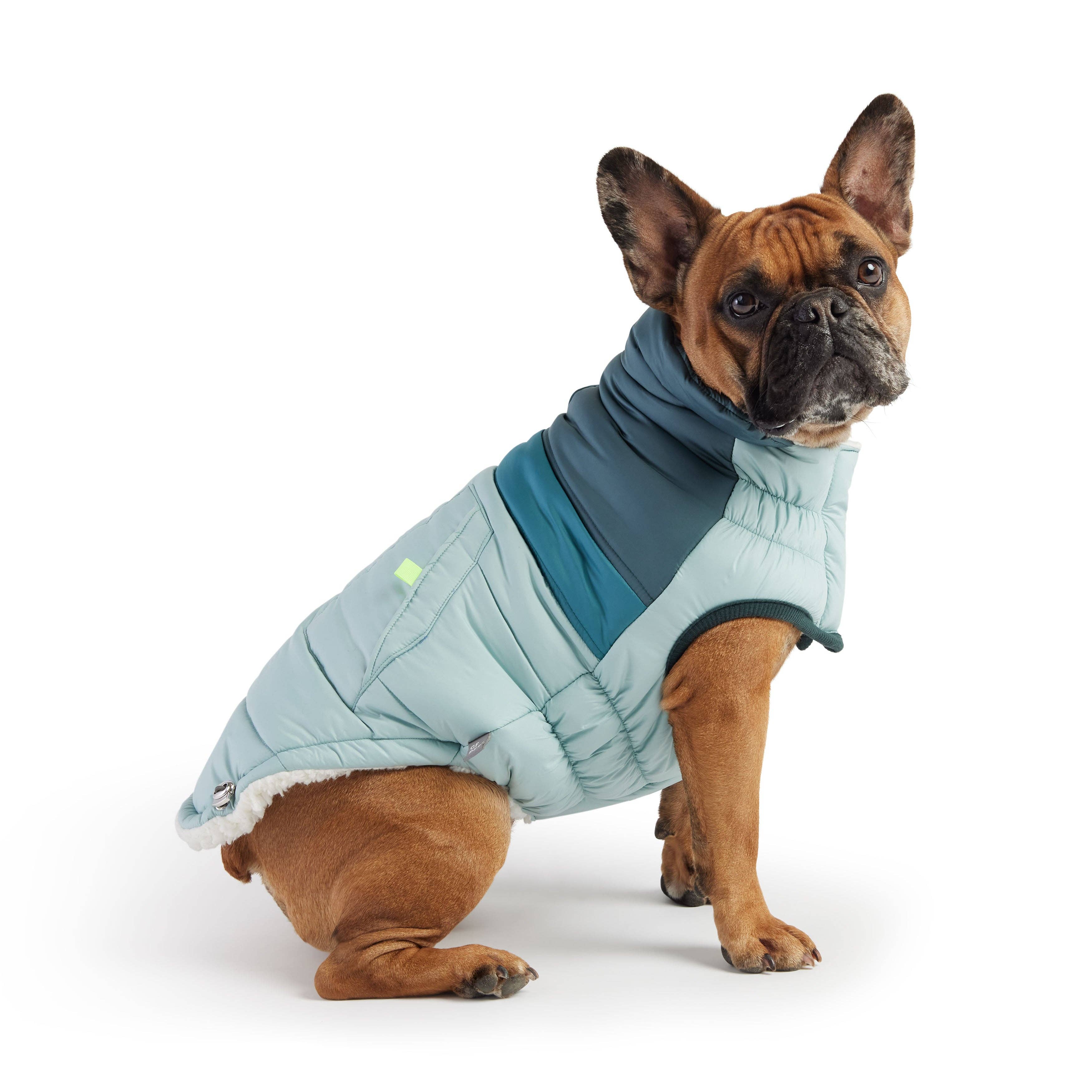 GF Pet – wholesale Pet coat – Dog – Retro Puffer - Light Blue1