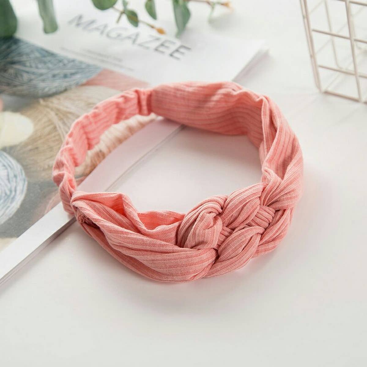 ACCITY - Wholesale Fashion Headband - Women's - SOLID COLOR TWIST CROSS HEADBAND_CWMM07299