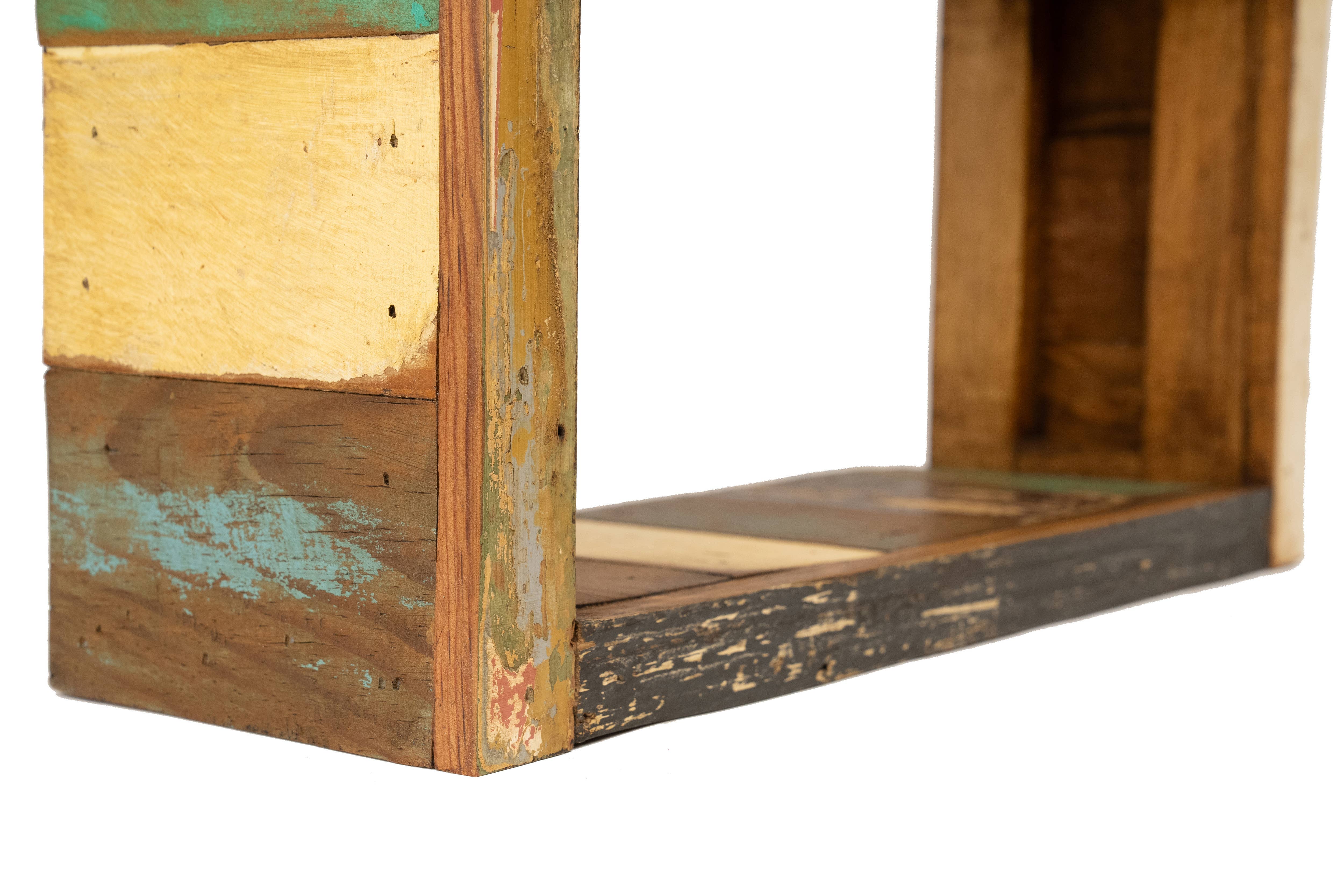 My Amigos Imports – Großhandel Wandregale – Montrose Wandregal aus recyceltem Holz, 43 cm B x 14 cm T x 76 cm H - NEU6