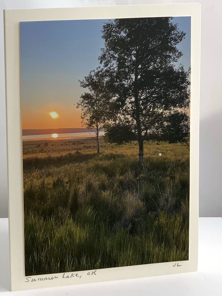 Summer Lake Sunrise - Postcard/Notecard (A7) for wholesale by Jennifer Lommers