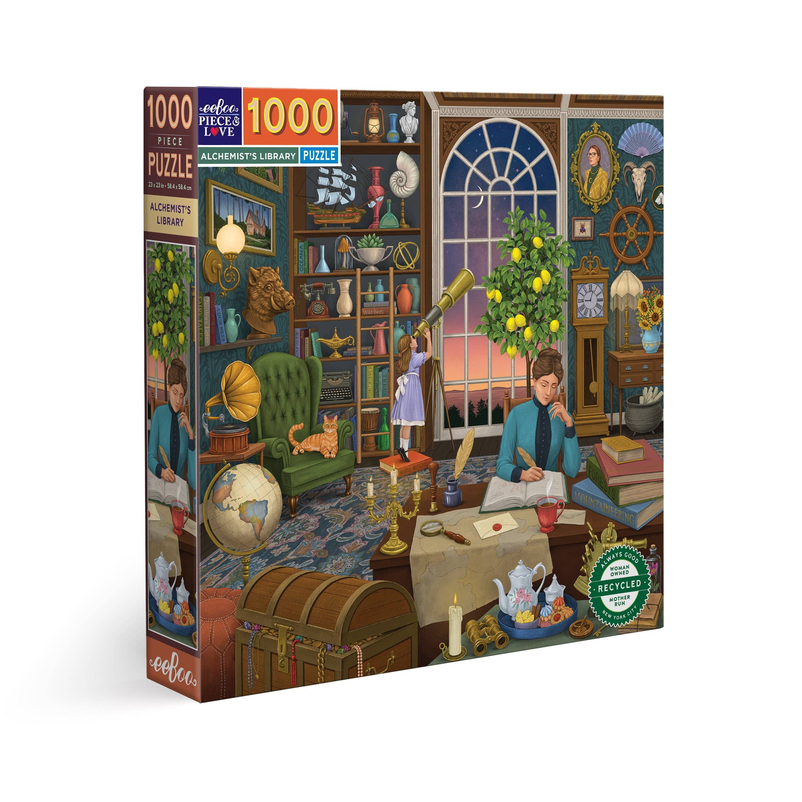 eeBoo - Wholesale Puzzle - Adult - Alchemist's Library 1000 Piece Square Puzzle
