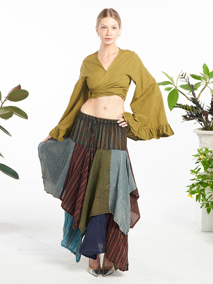 Assorted Patched COTTON SKIRT (KT-1546)  for wholesale on Faire0