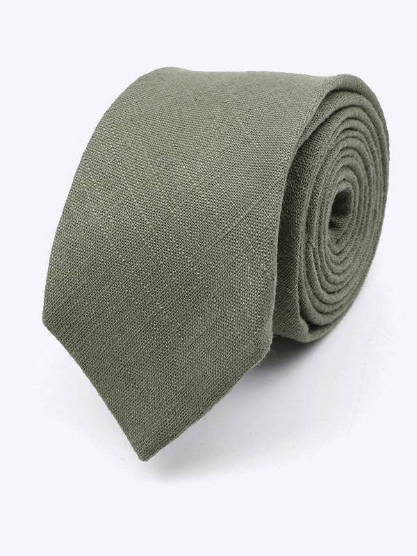 Cravate Vert n°5 Homme en Coton «Oscar» pour la vente par Unipap's