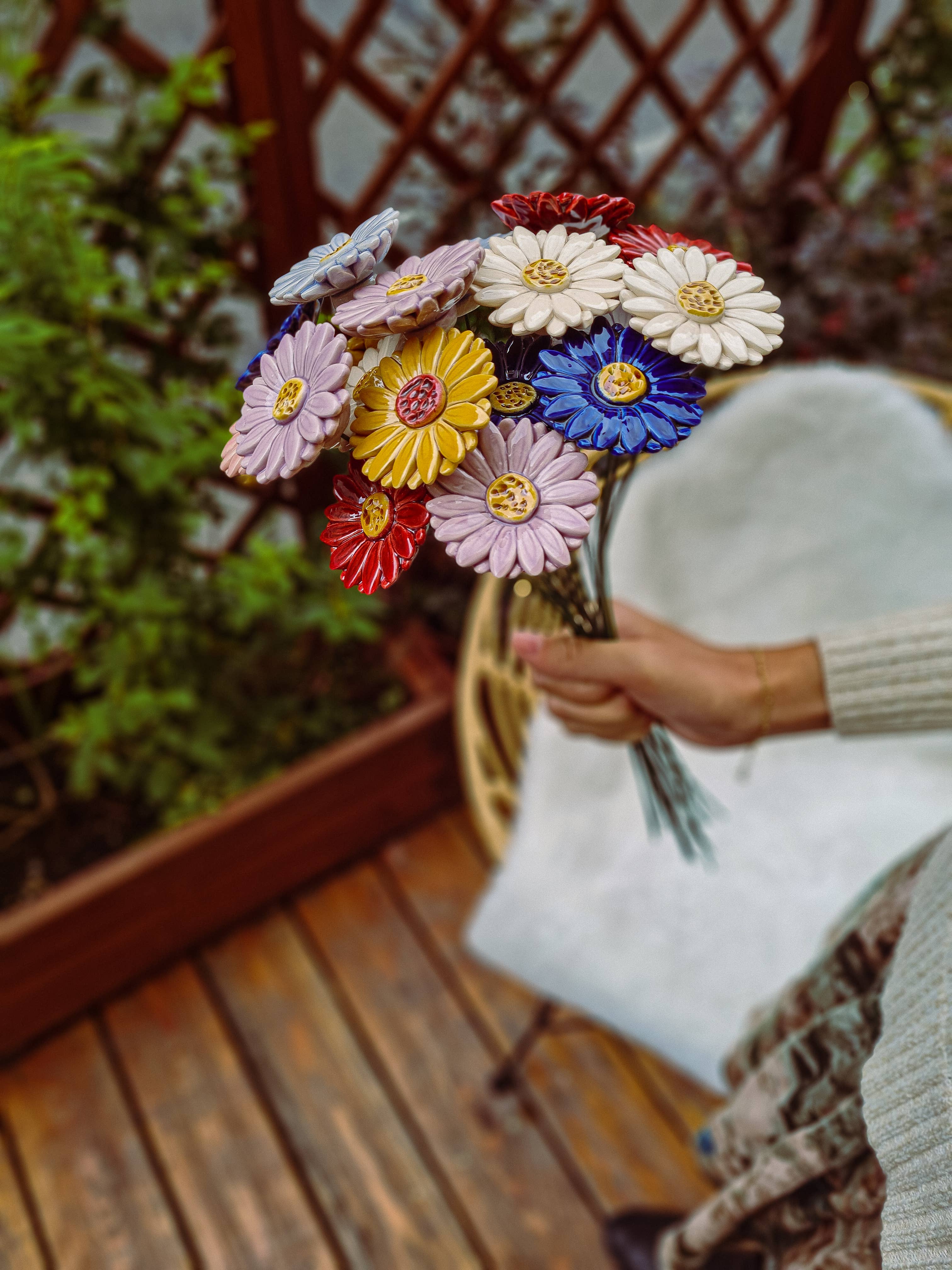 NaturoTheke – wholesale Artificial flowers – Gerbera diameter approx. 5 cm | 39 cm stem26