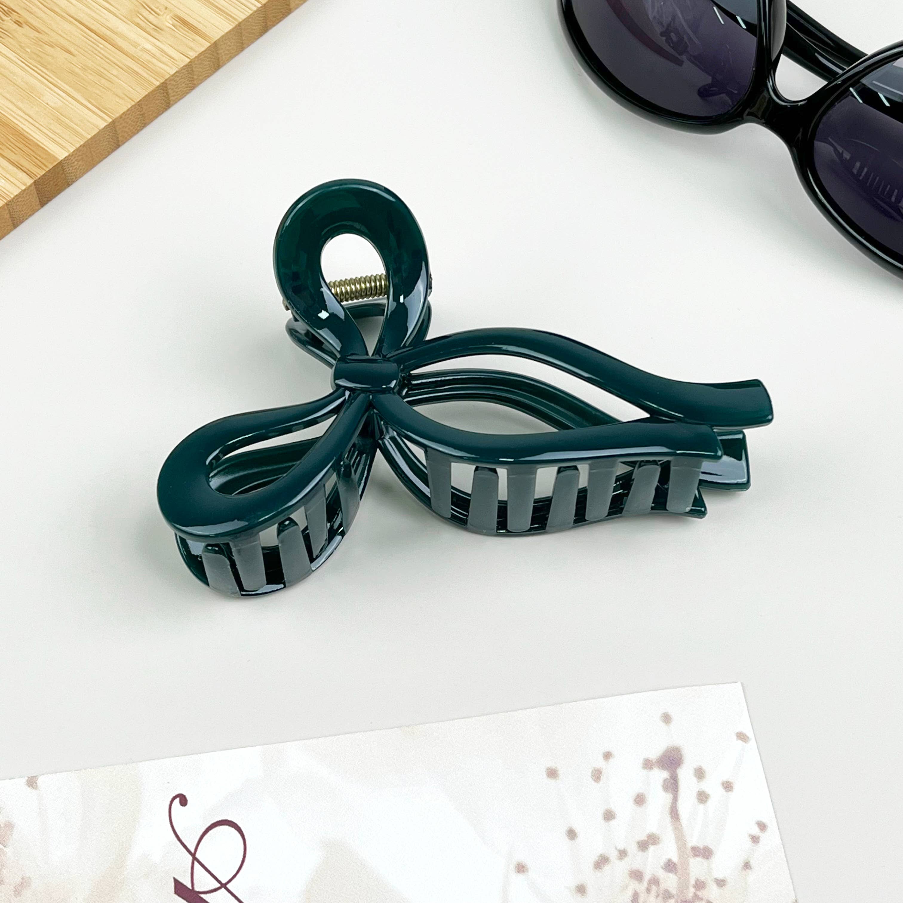 SoapElenGlen - Vente Pince à cheveux – femme - Pinces à cheveux Jelly Color Bow, grande pince à griffes4