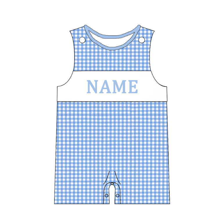 Auraquise - Wholesale Clothing Set - Baby - Kids Birthday Custom Name Embroidery Bow Cake Blue Sibling Clothes3