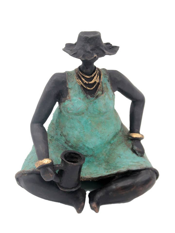 Bronze Big Mama 25 cm turquoise n°2 pour la vente par Lafi Bala