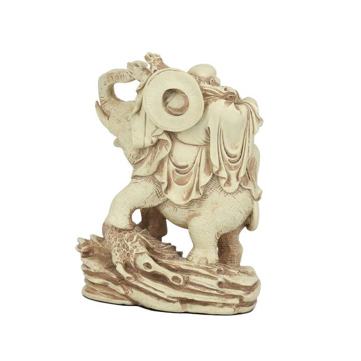 Buddha Groove - Wholesale Decorative Figurine - Happy Buddha and Elephant Statue3