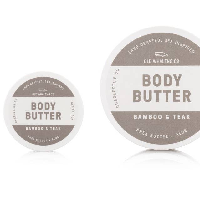 Travel Size Bamboo & Teak Body Butter (2oz) for wholesale by Old Whaling Company