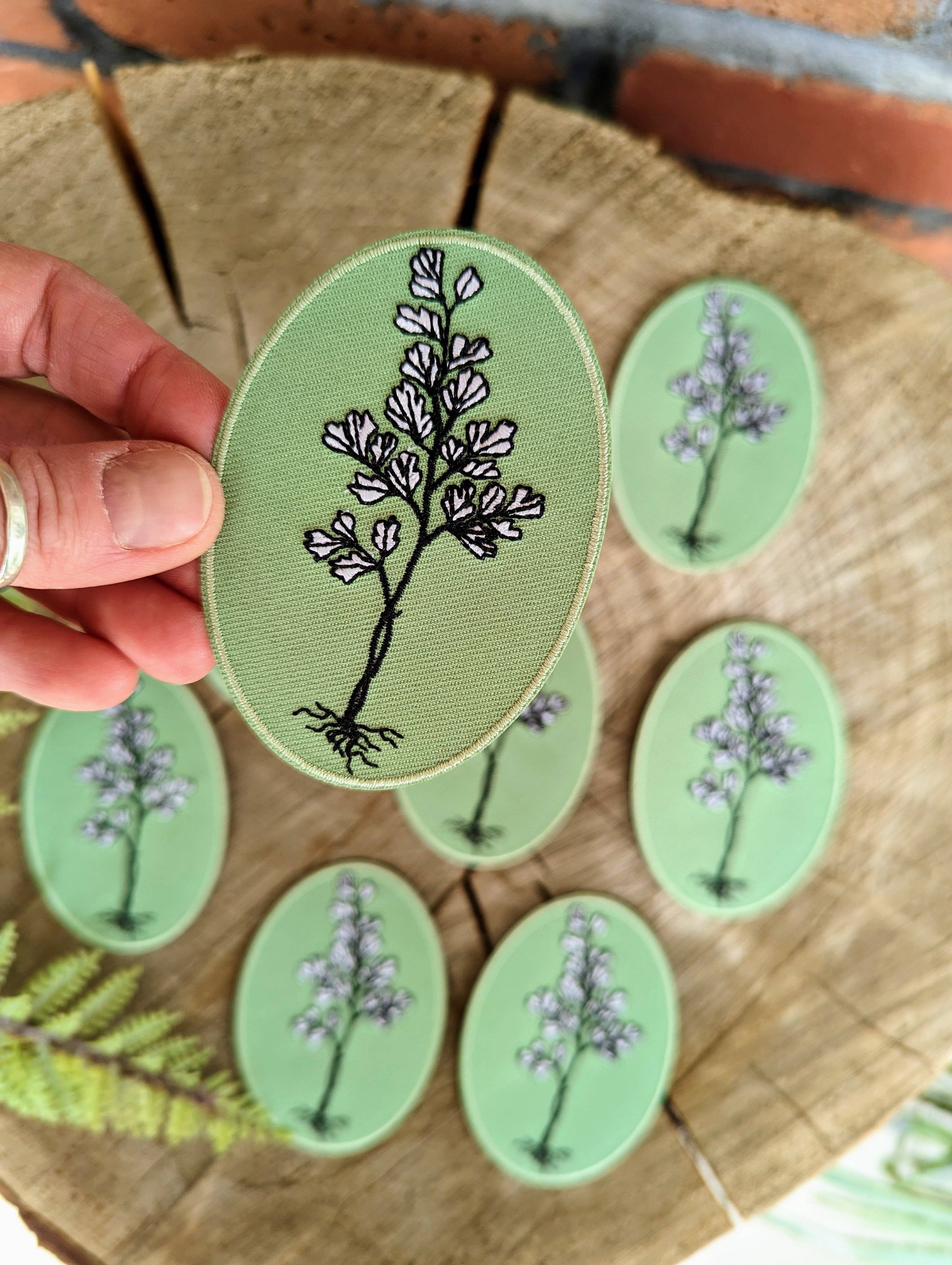 ilikesara | art + goods - Vente Écusson - écusson thermocollant | capillaire - ovale vert 3,25" x 2,25"1