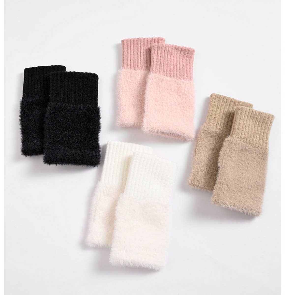 NINEXIS - Vente Gants – femme - CWAG0276_GANTS SANS DOIGTS EN FOURRURE DE VISON IMPERMÉABLES ÉPAISSIE3