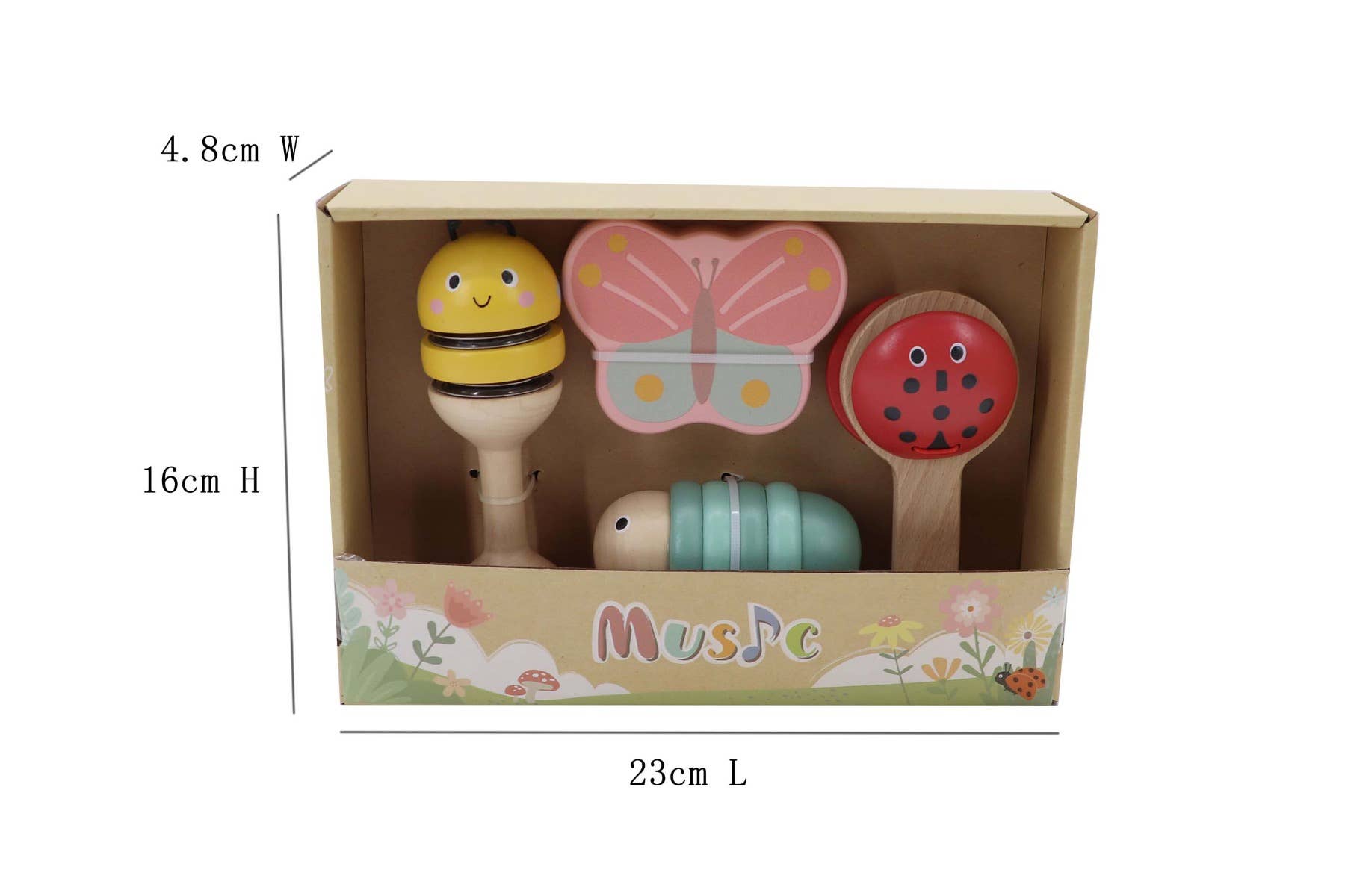 ToysLink - Wholesale Musical toy – Kids & baby - Wooden Happy Spring Animals Musical Instruments Set3