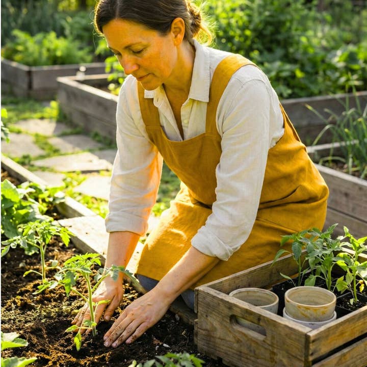 Pure Mitti - Wholesale Apron - Mustard Organic Cotton Apron – 100% Natural0