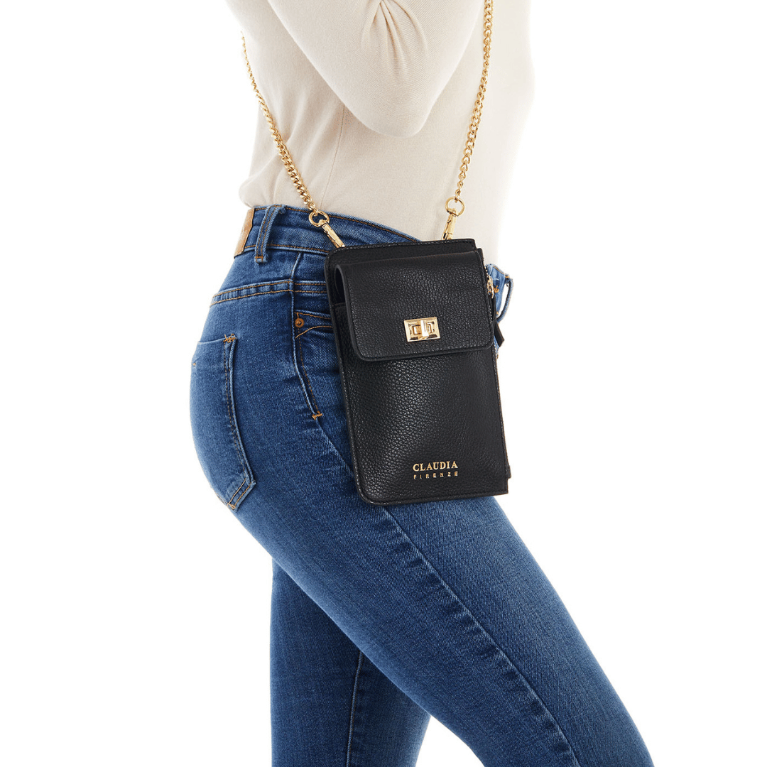 Claudia Firenze - Wholesale Phone Wallet - Women's - Dorina - Black Smartphone Cover4