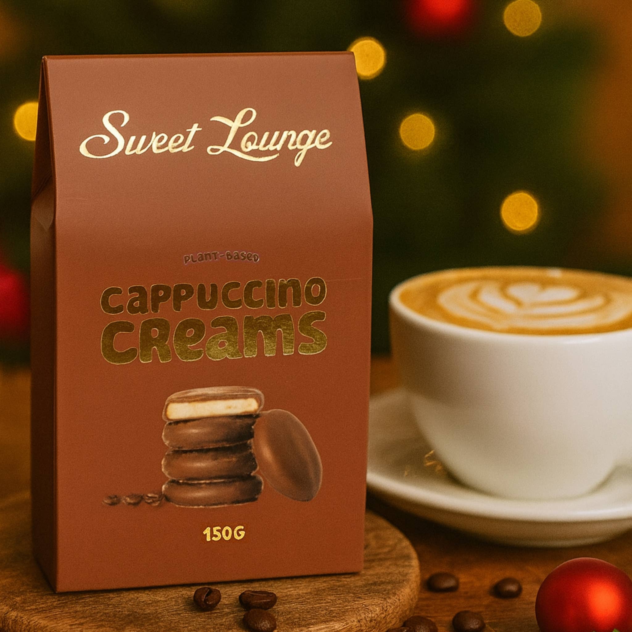 Sweet Lounge – wholesale Chocolate-covered sweets – Plant-based Chocolate Cappuccino Creams 150g2
