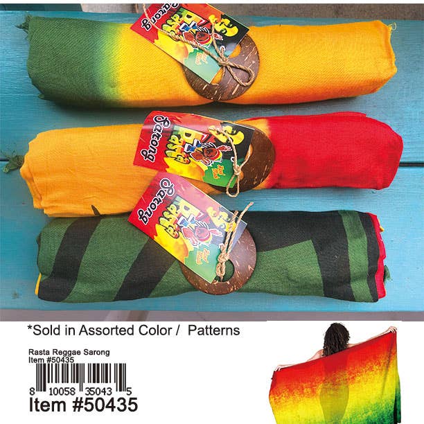Puka Creations - Wholesale Wrap – Women's - Rasta Reggae Sarong