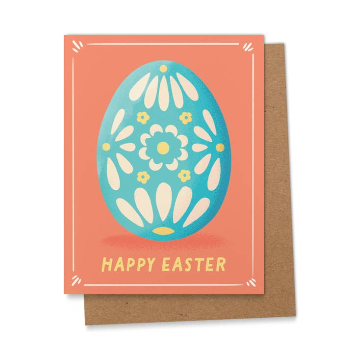Uovo d'Arte Popolare – Biglietto di Auguri di Pasqua per la vendita all'ingrosso da parte di Ana Peake