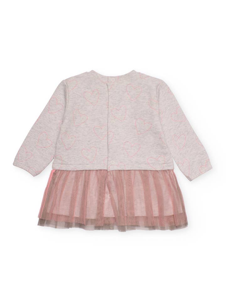 tuc tuc - Wholesale Dress - Kids - Baby girl dress with hearts and pink tulle skirt1