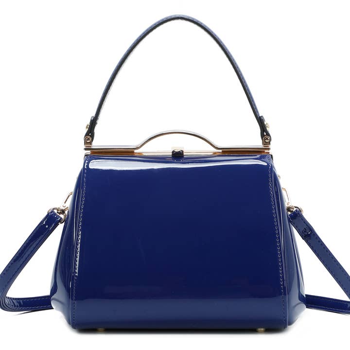 Superbia - Wholesale Shoulder Bag - Women's - Classic Clasp Opening Patent Faux Leather Handbag