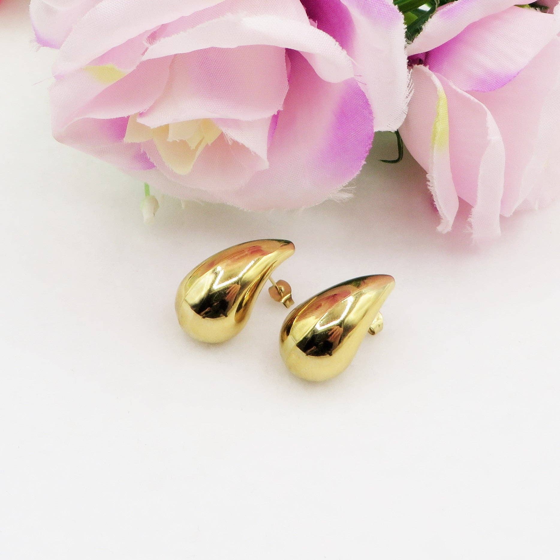 Daemon srls – Engroshandel Hængeøreringe og creoløreringe – DROP 4 størrelser - rustfrit stål ~ par tunge dråbeøreringe9