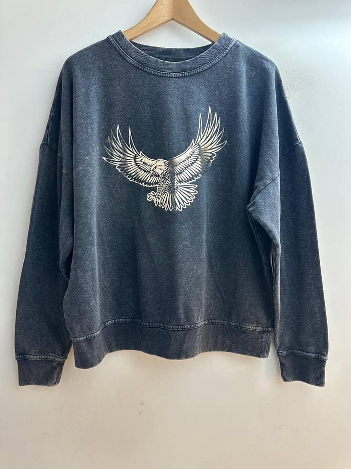 10543 Vintage printed sweatshirt for wholesale by LORIANE