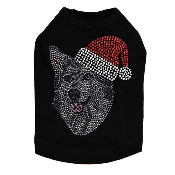 Dog in the Closet – wholesale Tröja - Hund – Husky/Tamaskan med Santa Hatt - Hundtank
