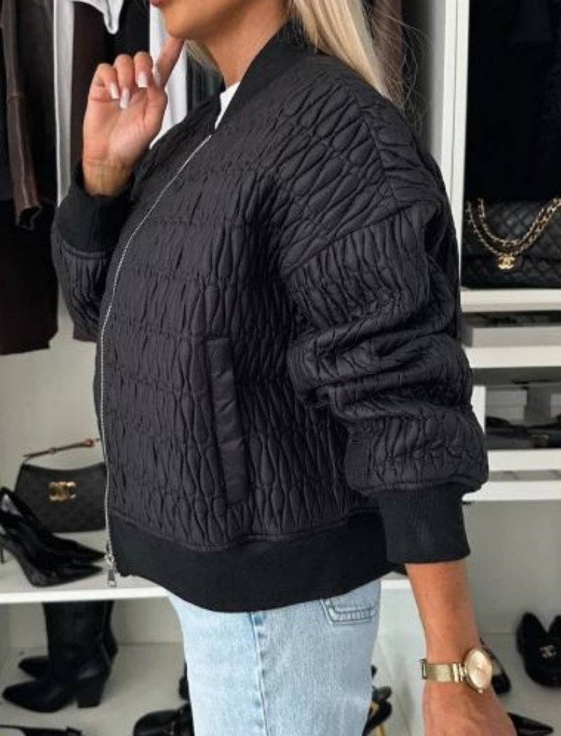 safistyle - Vente Bombers – femme - Blouson aviateur matelassé à fermeture éclair2
