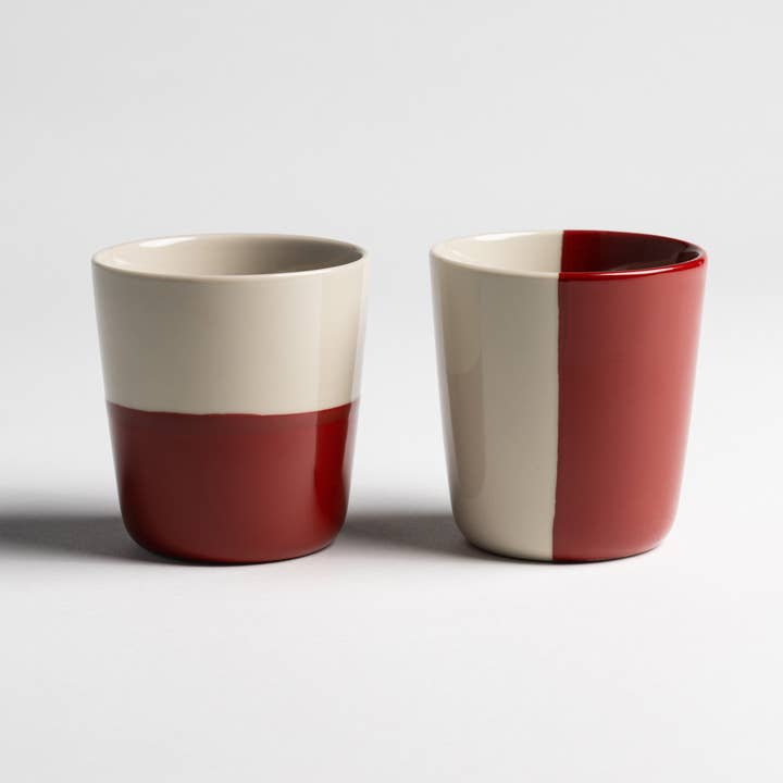 Rue Becher - Erdroter Ton - Groß (2er-Set) für den Großhandel von Kindred Mugs