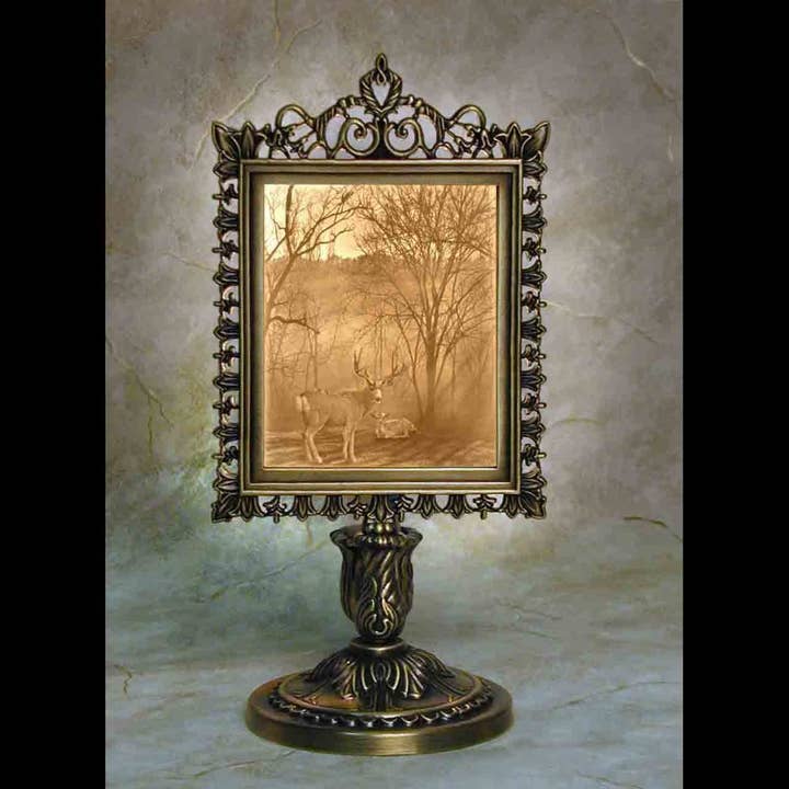 Peaceful Dawn Porcelain Lithophane Victorian Accent Lamp for wholesale by The Porcelain Garden Inc.
