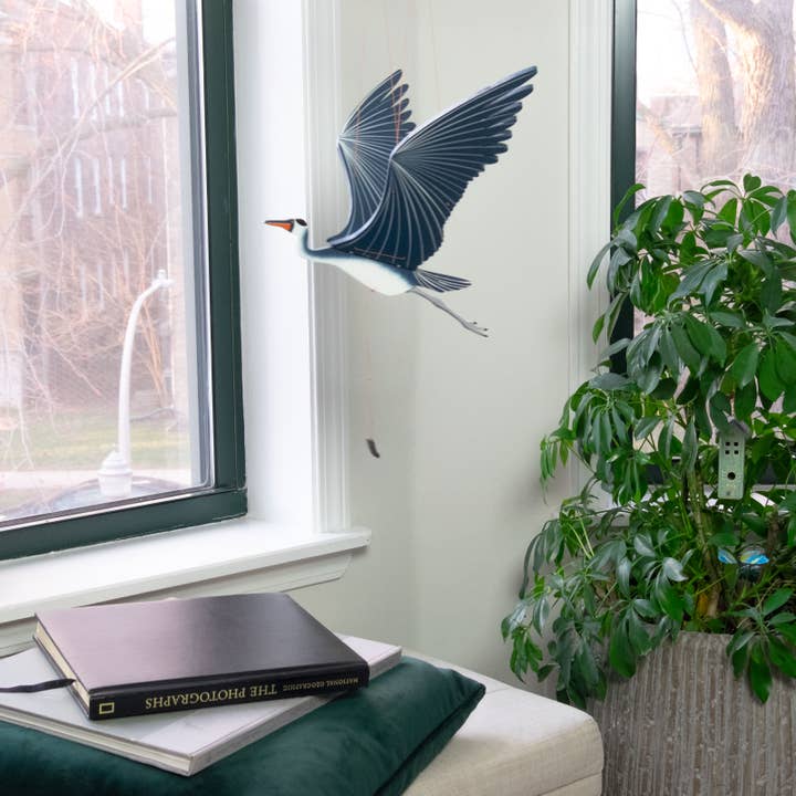 Tulia's Artisan Gallery - Wholesale Mobile - Blue Heron Flying Bird Mobile4