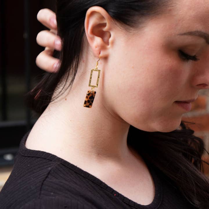 Spiffy & Splendid - Wholesale Dangle Earrings - Raya Earrings - Cheetah // Jewelry, Fall7