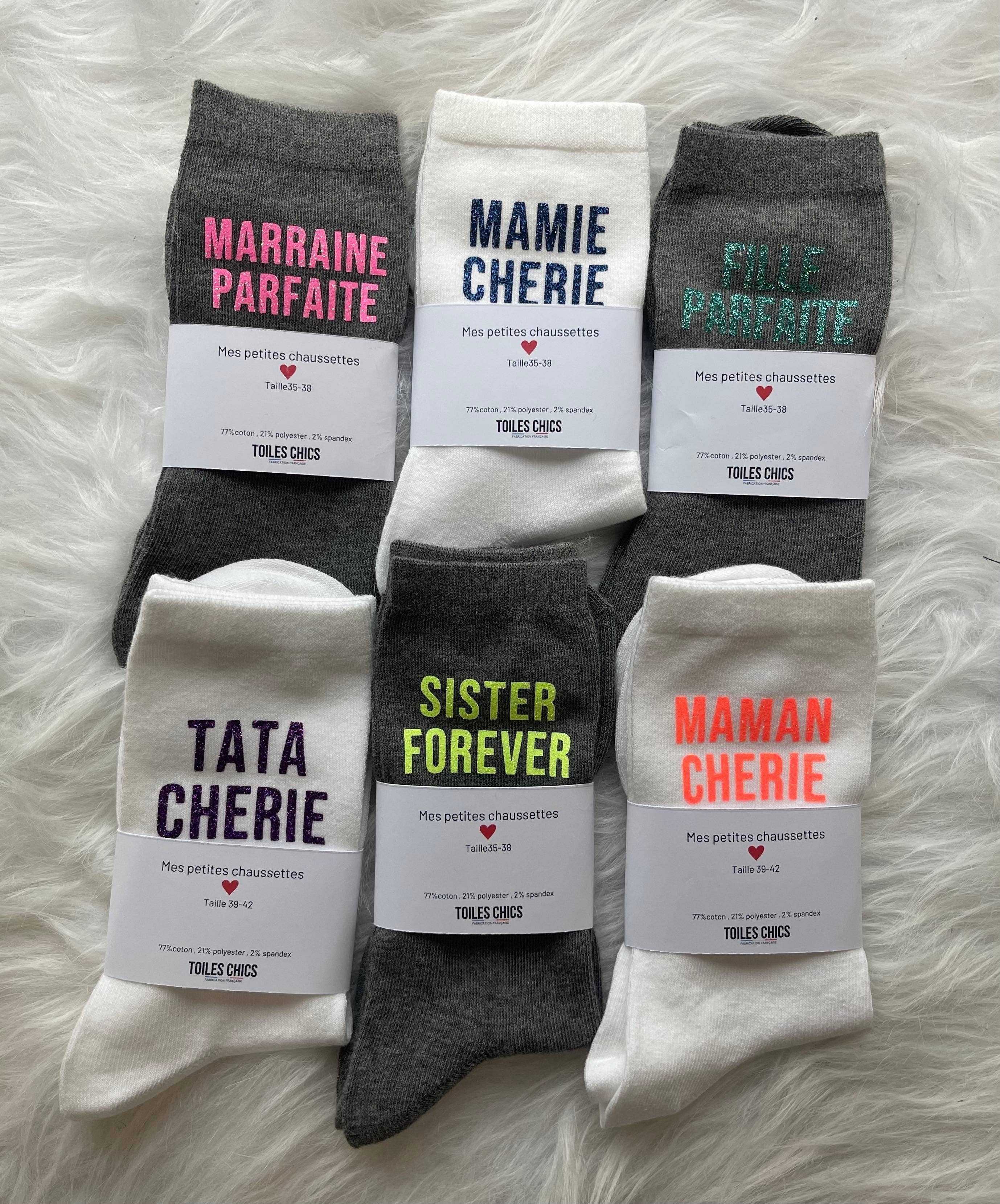Toiles Chics - Vendita all'ingrosso Calzini - Donna - Set di calzini "Famiglia"3