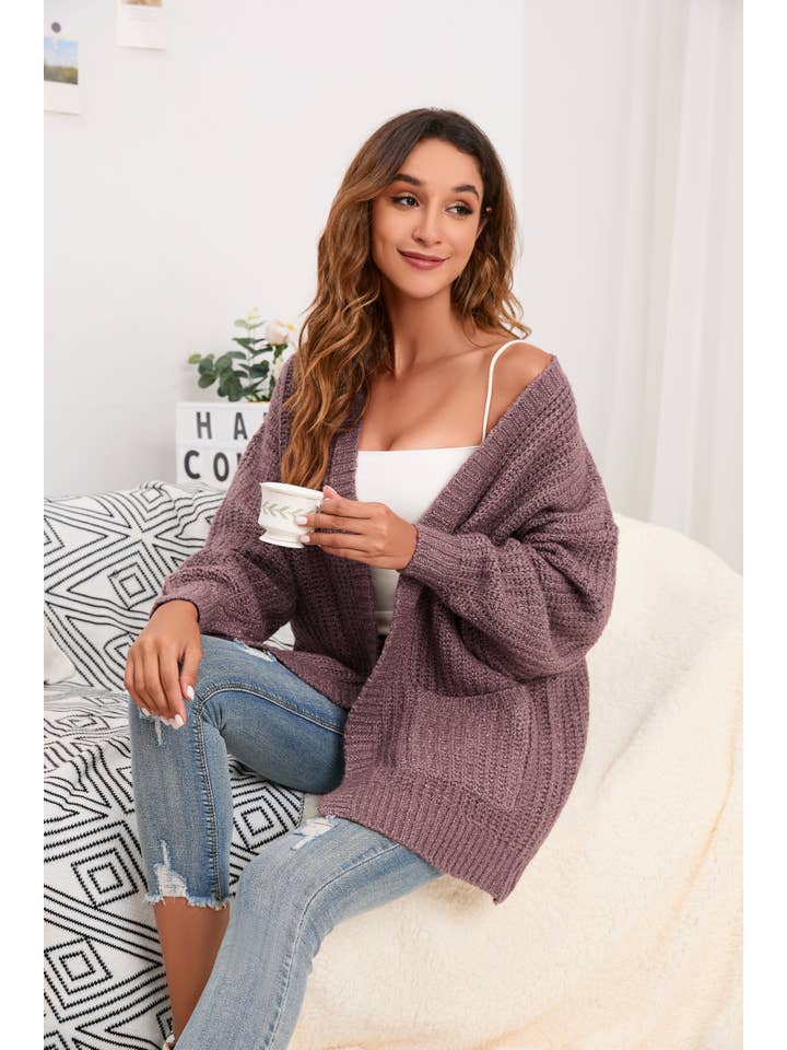 GEXWORLDWIDE - Wholesale Cardigan - Women's - Women's Cardigan Sweater Oversized Cable Knit Coat6