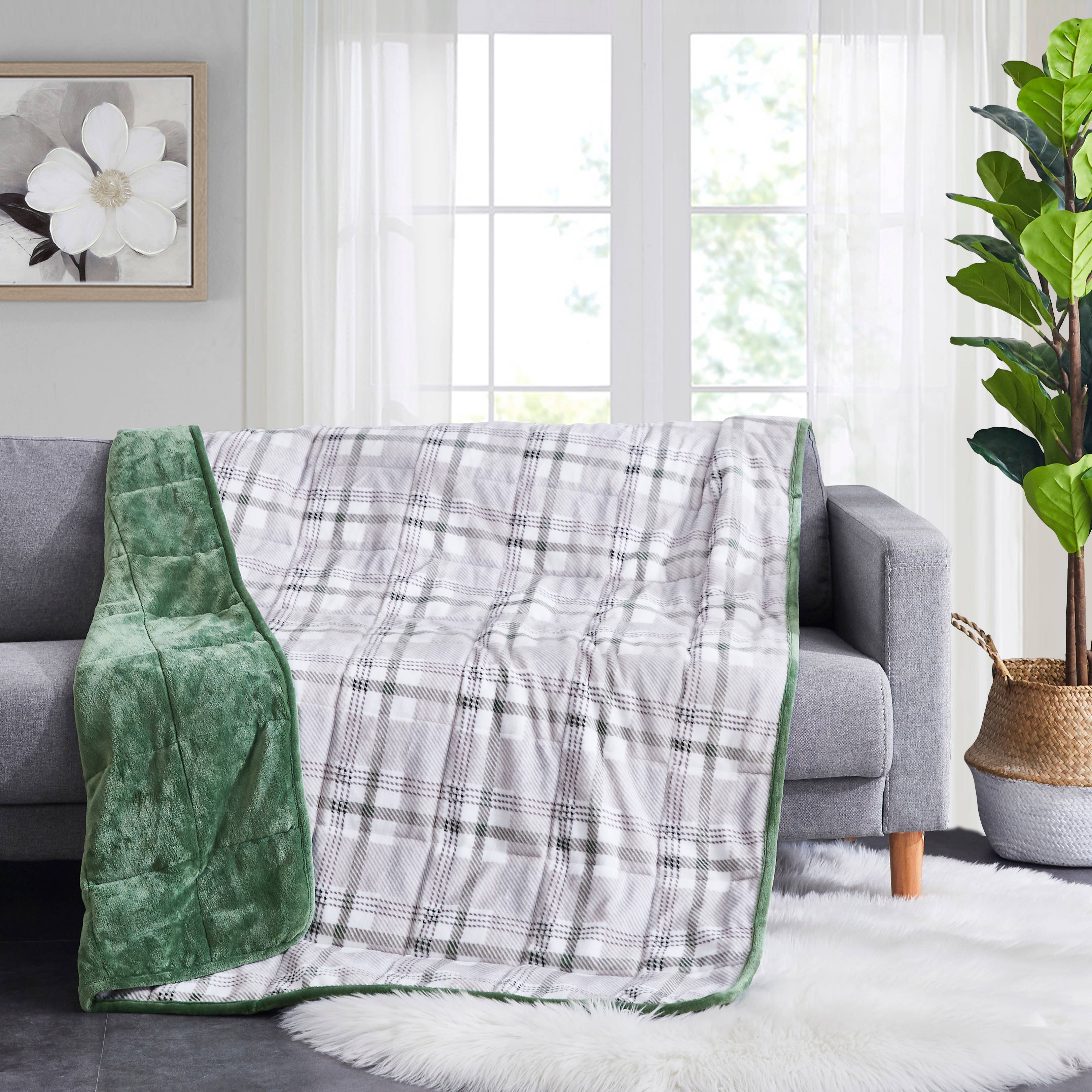 Sutton Home Fashions LLC – Manta para sofá por atacado – Cobertor Ponderado de Veludo a Veludo Dreamnest7