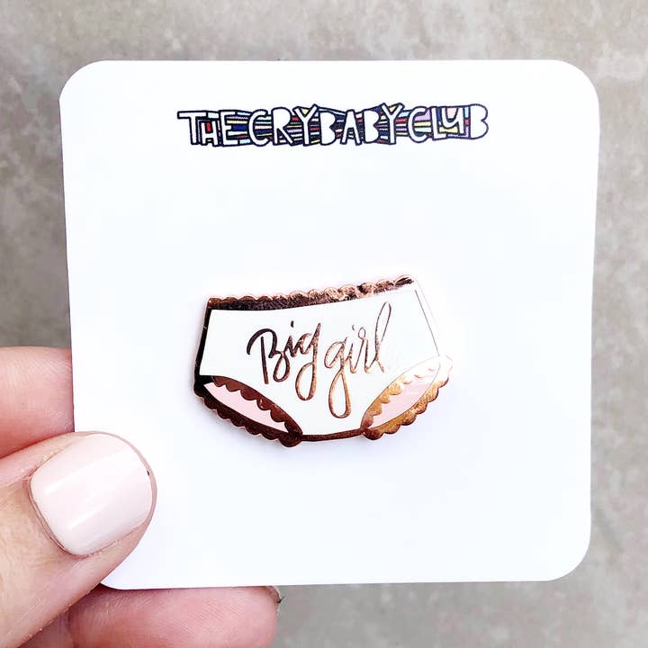 Big Girl Panties Enamel Pin for wholesale by The Crybaby Club