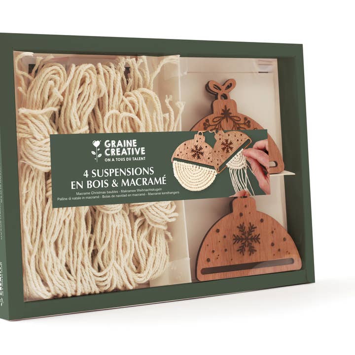 Graine Créative - Wholesale Knitting/Crochet Supplies - MACRAME CHRISTMAS BALL KIT
