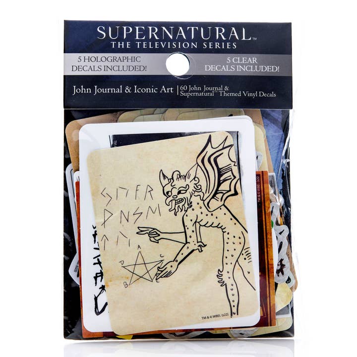 Conquest Journals - Wholesale Sticker - Supernatural John's Journal & Iconic Art Decals (60-Pack)