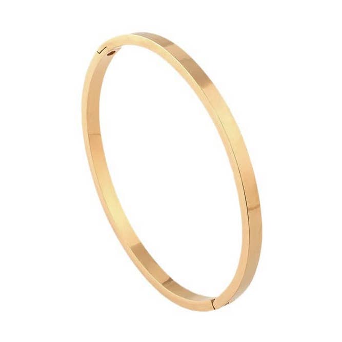 LOUIZ - Wholesale Bangle Bracelet - LOUIZ Classic Bangle 4 mm Gold0