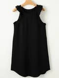 Black Ember Ruffled Sleeveless Shift Mini Dress for wholesale on Faire2