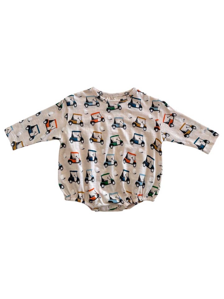 SIIX Collection - Wholesale Bodysuit (Non-Footed) - Baby - Golf Cart / Organic Long Sleeve T-Shirt Bubble