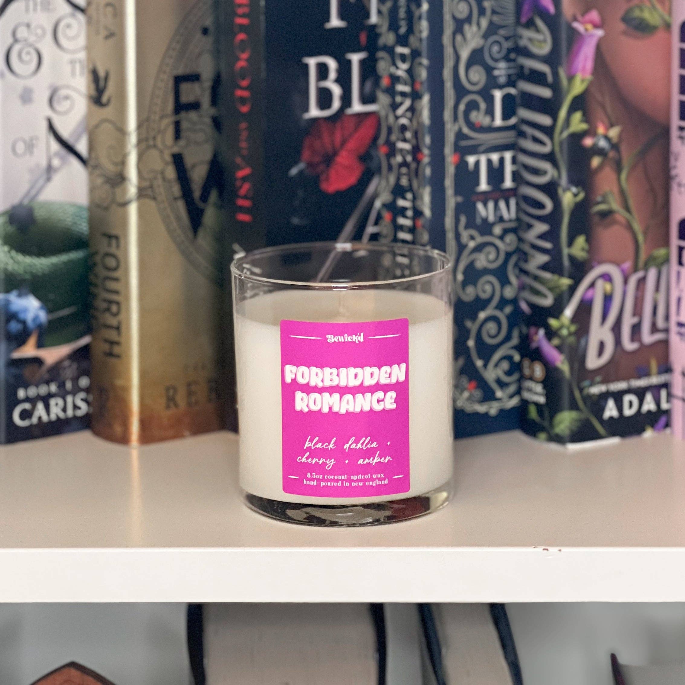 Bewick'd Studio - Wholesale Jar/Filled Candle - Forbidden Romance 8.5oz Candle - Book-Inspired Luxe Scented2