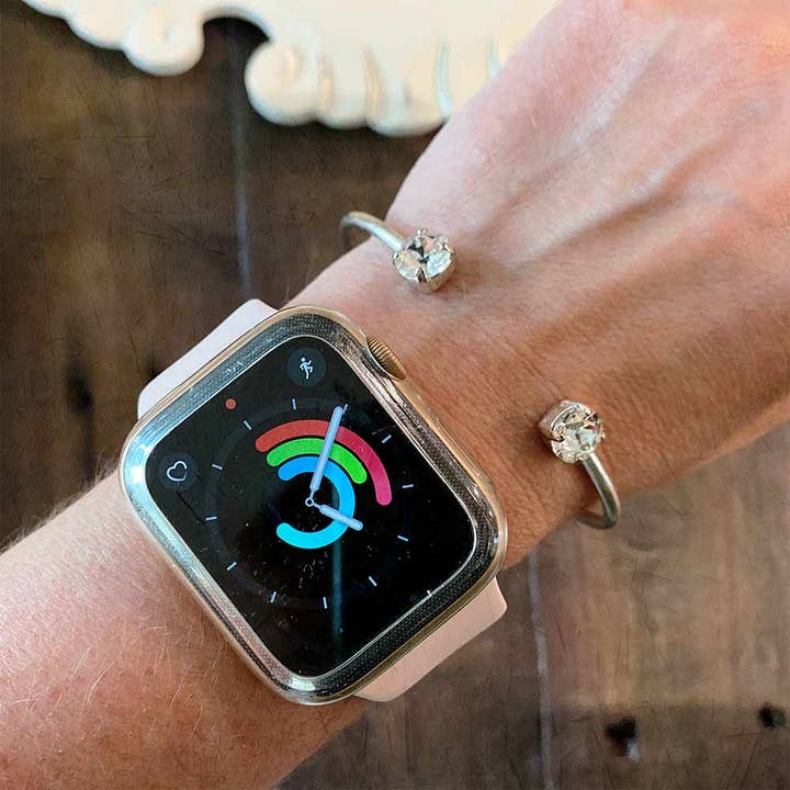 e.b. jewelry studio - Wholesale Cuff Bracelet - Clear Swarovski Crystal Open Bracelet | Khalani1