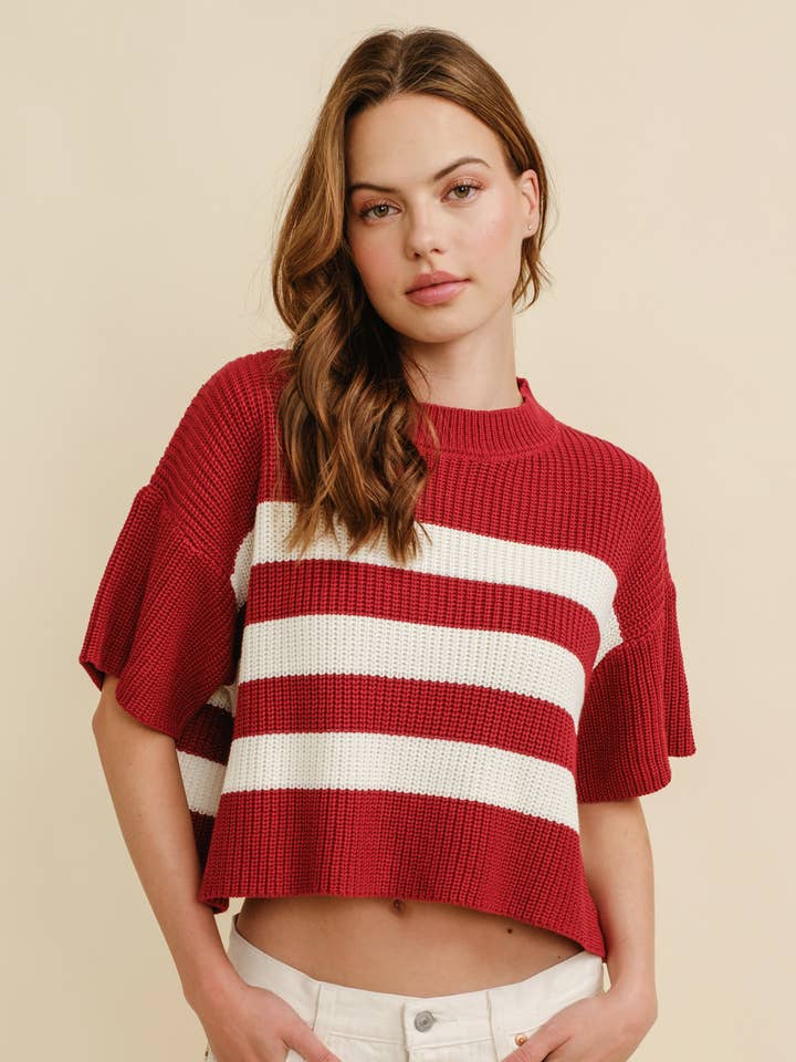 Cloud Ten - Vente Pull en maille – femme - CSW11399D - CHANDAIL EN TRICOT CÔTELÉ1